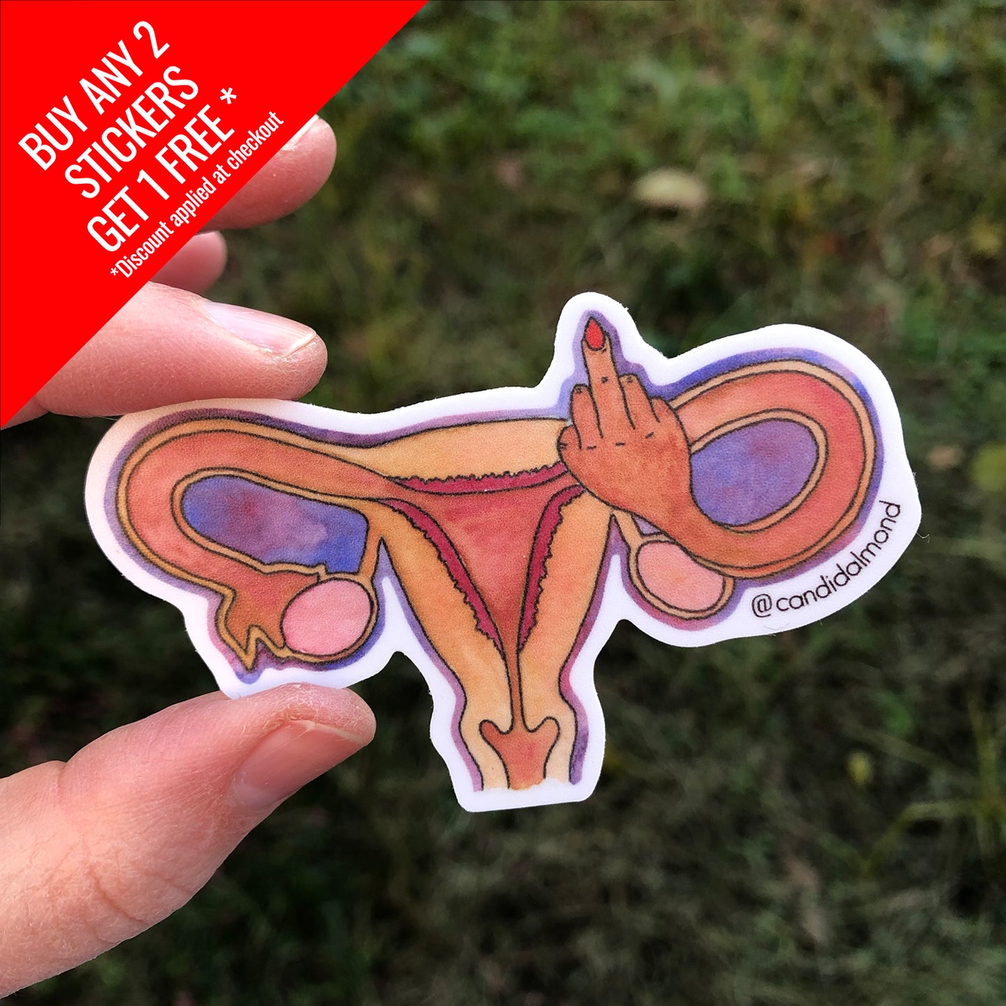 'F*ck Uterus' Decal Sticker