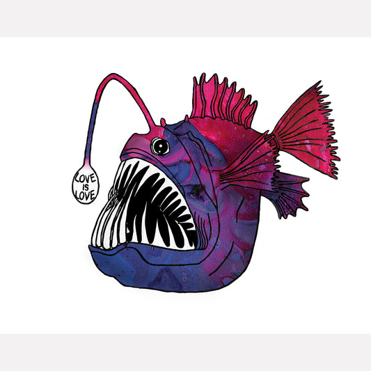 'Love Is Love' Angler Fish Art Print