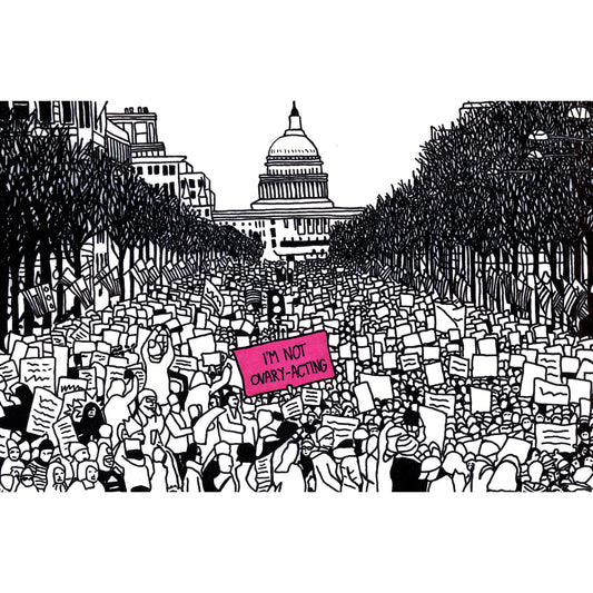 Feminist Art Print of Women’s March in Washington, DC