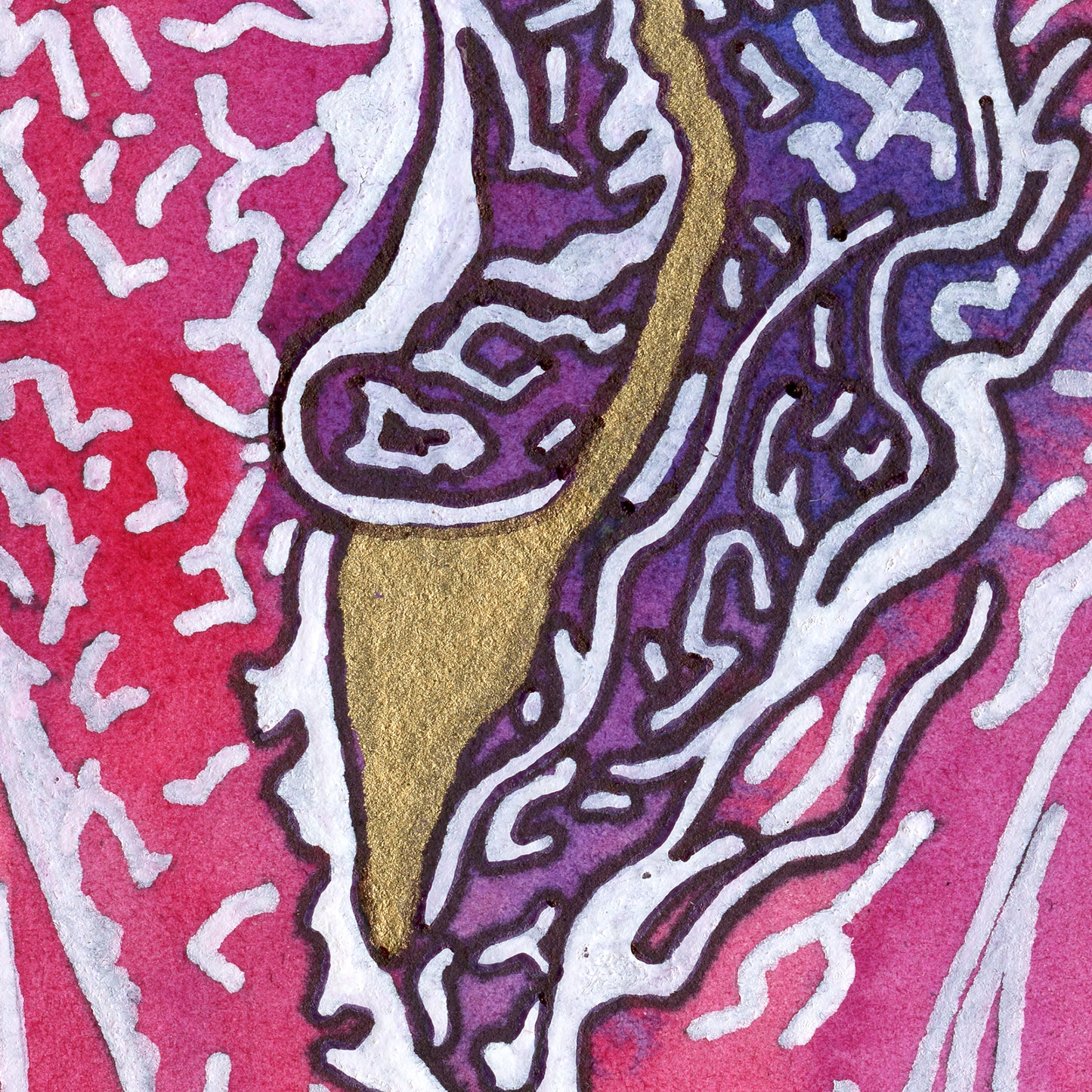 Vibrant vulva art print.