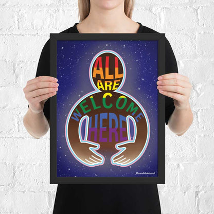 'All Are Welcome Here' Framed Poster
