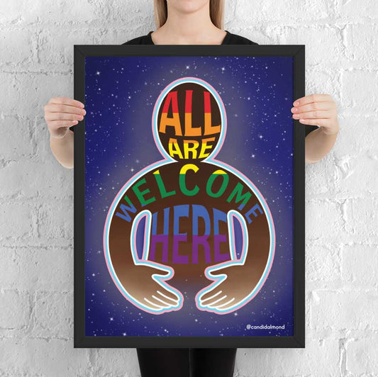 'All Are Welcome Here' Framed Poster