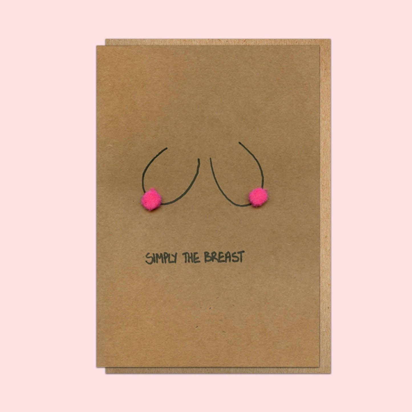 Boob Pun Card 'All The Breast' – Candid Almond