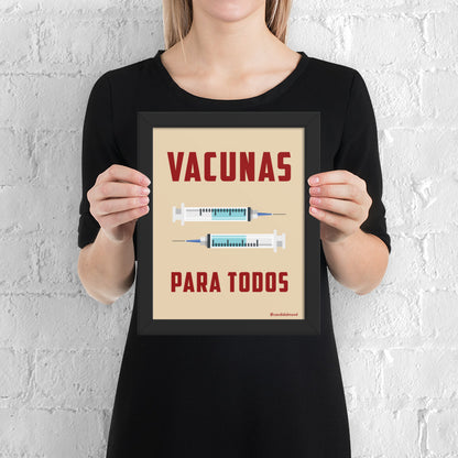 'Vacunas Para Todos' Framed Poster