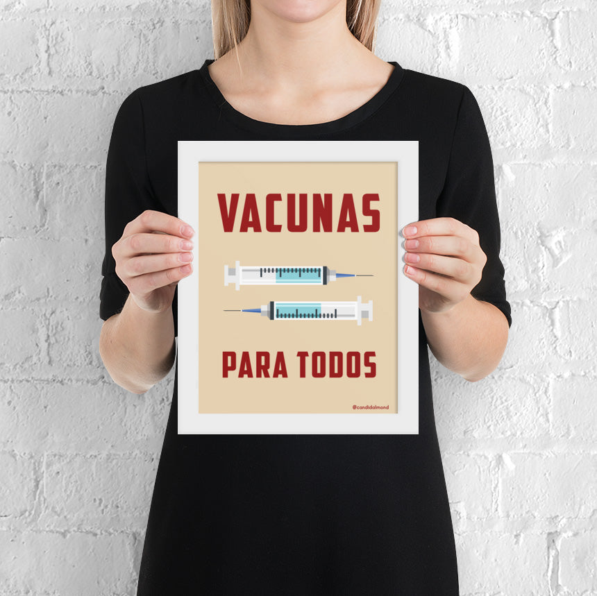 'Vacunas Para Todos' Framed Poster