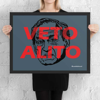 'Veto Alito' Framed Poster