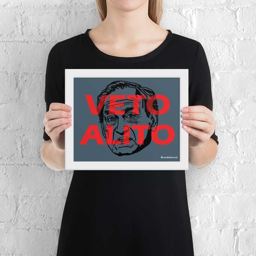 'Veto Alito' Framed Poster