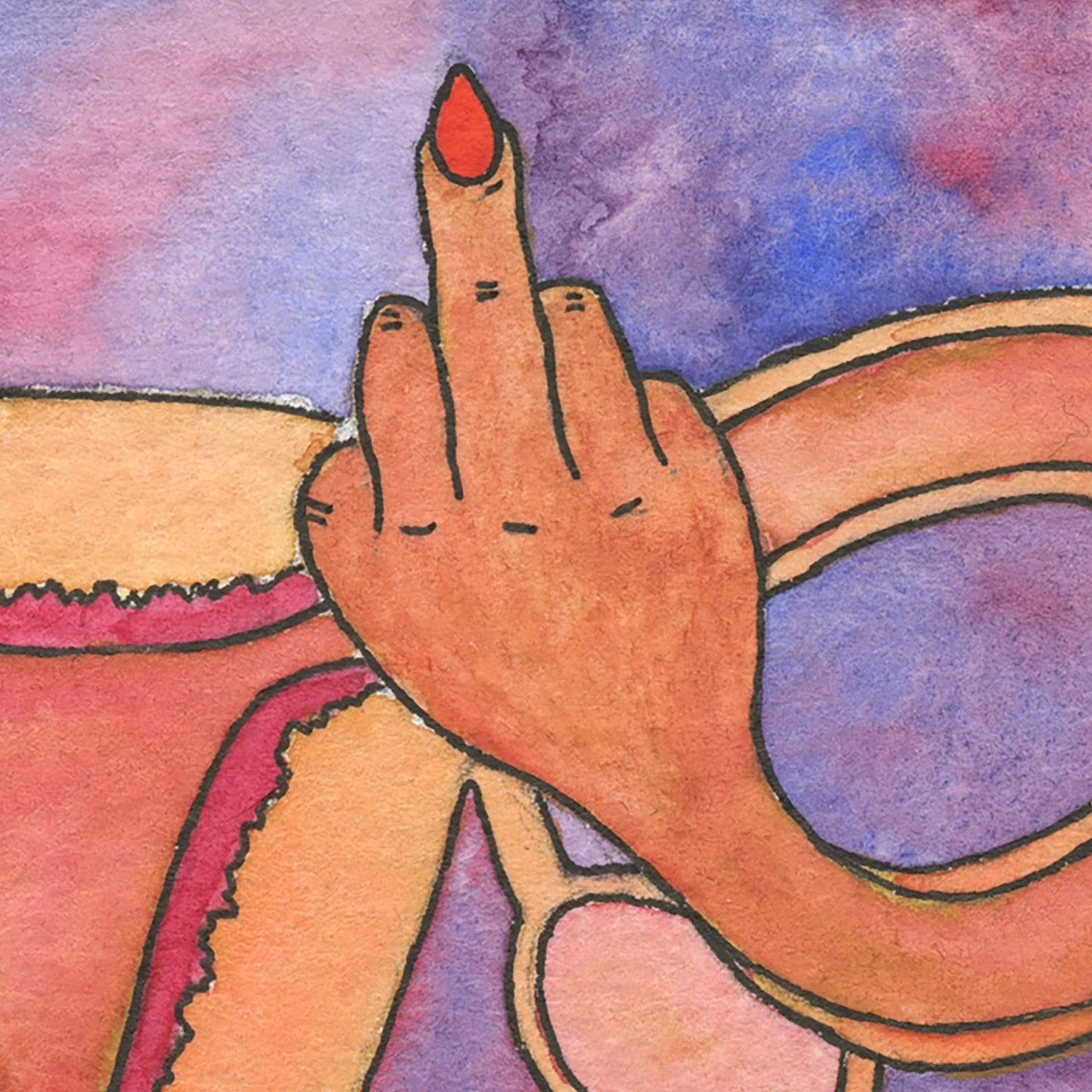 Close up of uterus greeting card - Candid Almond